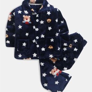 Cozy Kids Pajamas - Navy Blue with Stars